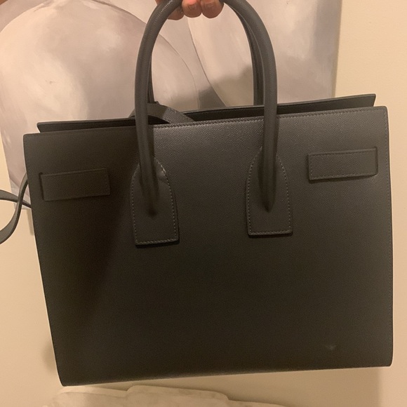 YSL Large Grey Saint Laurent Sac de Jour - Picture 2 of 6